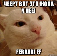 чеерт вот это жопа у нее! ferrari ff