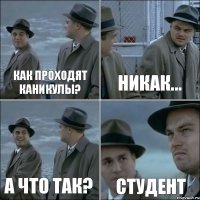 как проходят каникулы? никак... А что так? студент