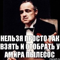 нельзя просто так взять и отобрать у Амира пылесос