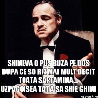 shineva o pus buza pe dos dupa ce so riz mai mult decit toata saptamina ... uzpacoisea tat a sa shie ghini