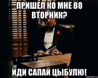 пришел ко мне во вторник? иди сапай цыбулю!