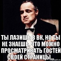 Ты лазишь в ВК, но ты не знаешь, что можно просматривать гостей своей страницы...