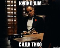 купил шм сиди тихо