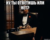 ну ты ответишь или нет? 