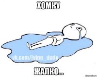 хомку жалко...