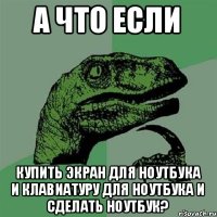 а что если купить экран для ноутбука и клавиатуру для ноутбука и сделать ноутбук?