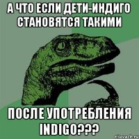 а что если дети-индиго становятся такими после употребления IndiGo???