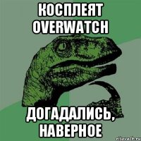 косплеят overwatch догадались, наверное