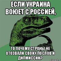 Если Украина воюет с Россией, то почему страны не отозвали своих послов и дипмиссии?