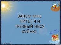 Зачем мне пить? Я и трезвый несу хуйню.