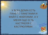 У всех дома есть пакет с пакетами и файл с файлами, а у меня ещё есть кастрюля с кастрюлями.