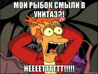 мои рыбок смыли в унитаз?! неееетттттт!!!!!