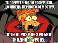 те почуття, коли розумієш, що кінець першого семестру, а ти ні разу не зробив жодного уроку.