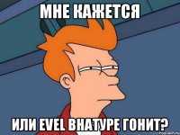 мне кажется или Evel внатуре гонит?