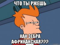 что ты ржешь как зебра африканская???