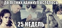 ДО ЛЕТНИХ КАНИКУЛ ОСТАЛОСЬ 25 НЕДЕЛЬ