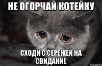 Не огорчай котейку сходи с Сережей на свидание