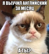 я выучил английский за месяц а ты?