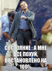 Состояние : а мне все похуй, востановлено на 100%