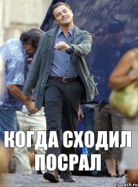 КОГДА СХОДИЛ ПОСРАЛ