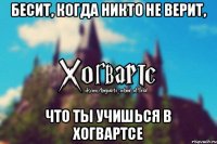 бесит, когда никто не верит, что ты учишься в хогвартсе