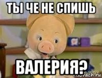 ты че не спишь валерия?