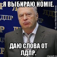 Я ВЫБИРАЮ HOMIE. Даю слова от ЛДПР.