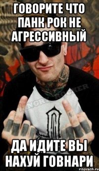 Говорите что панк рок не агрессивный Да идите вы нахуй говнари