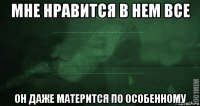 мне нравится в нем все он даже матерится по особенному