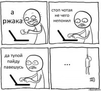 а ржака стоп чотая не чего непонил да тупой пайду павешусь ...