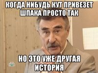 когда нибудь кут привезет шпака просто так но это уже другая история