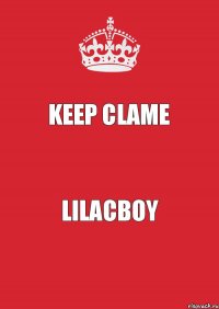 KEEP CLAME LILACBOY