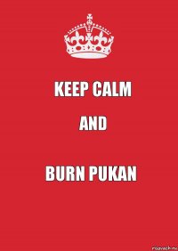 keep calm and burn pukan