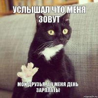 услышал что меня зовут мои друзья, а у меня день зарплаты