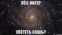 псс нигер улететь хошь?