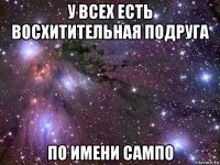 у всех есть восхитительная подруга по имени сампо