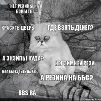 нет резины на борбеты нет зимней рези где взять денег? bbs ra а экзипы куда?  а резина на ббс? красить дверь мог бы ездить на б5 