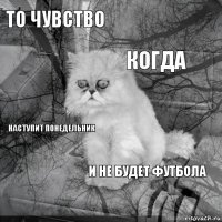 то чувство  КОГДА  НАСТУПИТ ПОНЕДЕЛЬНИК  И НЕ БУДЕТ ФУТБОЛА   