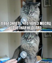 А вы знаете, что через месяц зачетная неделя? 