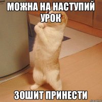 можна на наступий урок зошит принести