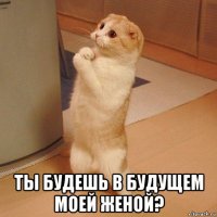  ты будешь в будущем моей женой?