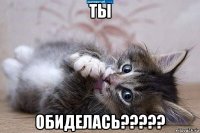 ты обиделась?????