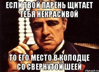 если твой парень щитает тебя некрасивой то его место в колодце со свернутой шеей