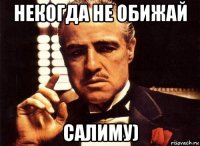 некогда не обижай салиму)