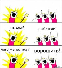   кто мы? любители! чего мы хотим ? ворошить!