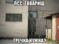 псс, товарищ, гречка нужна?