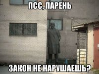 псс, парень закон не нарушаешь?