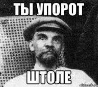 ты упорот штоле