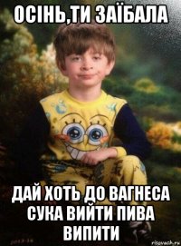 осінь,ти заїбала дай хоть до вагнеса сука вийти пива випити