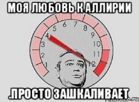 МОЯ ЛЮБОВЬ К АЛЛИРИИ .ПРОСТО ЗАШКАЛИВАЕТ